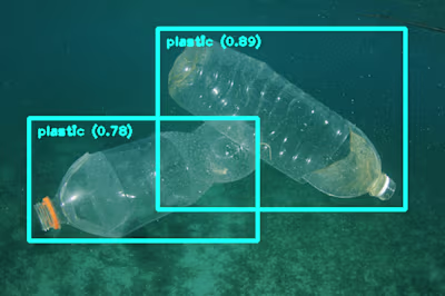 Underwater object detection for plastics and fishes