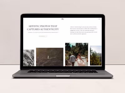 Website for a luxury wedding photographer
