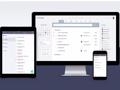 Web & Mobile SaaS Product -  Hitask - Project & Task Management