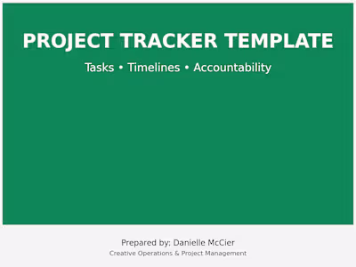 Project Tracker Template
