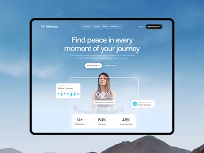 Mindora | Modern Mental Health SaaS Landing Page