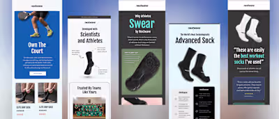 Email design work done for a UK Socks Brand.