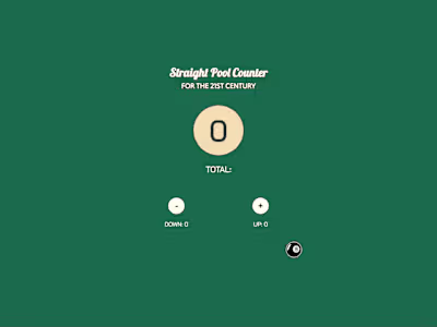 Straight Pool Counter