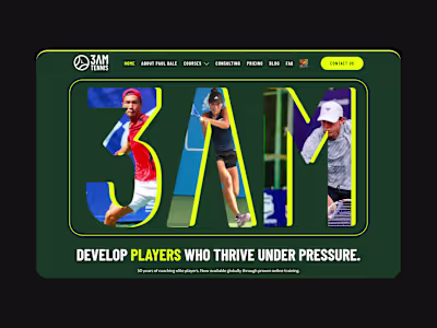 3AM Tennis - Website Design & Development