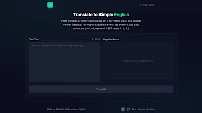 English Simplifier is a web
