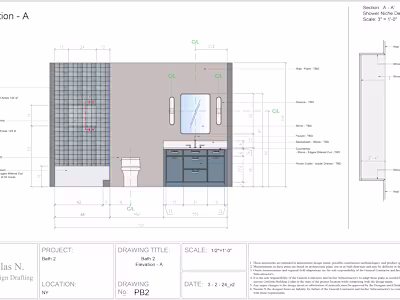 2d Interior design documentation CAD drawings