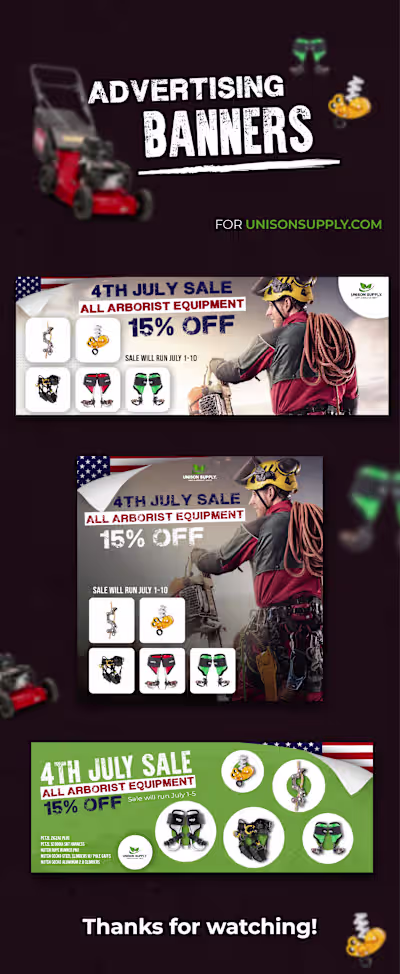 Advertising Banners for Arborist Store | Website