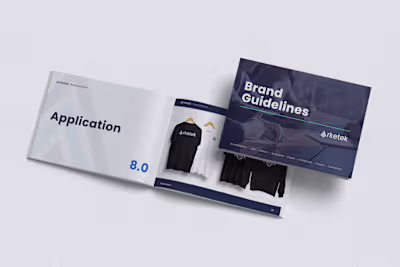 arketek - brand identity guidelines, tradeshow print.