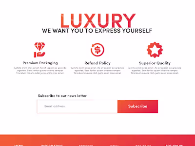 Designing a landing page for