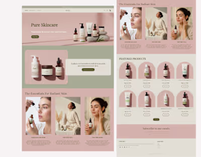 Shopify Skincare Store Design and Development