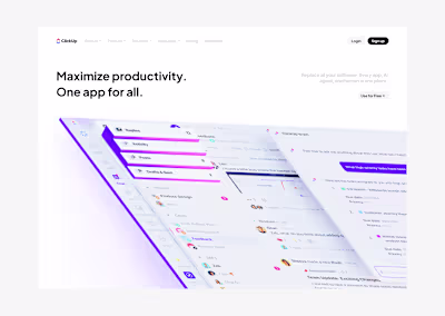 Concept Website Redesign for Clickup