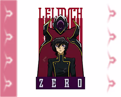Lelouch/Zero : a Code Geass Fanart