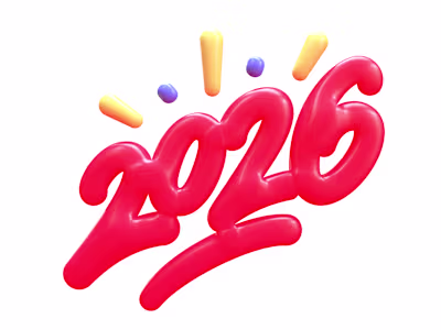 Hello 2026 🎉 — a new-year 3D lettering drop, fresh off the ...