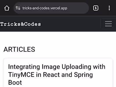 Tricks and Codes Blog page