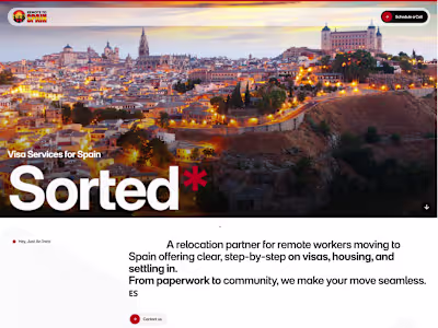 Visa Services Website Design in Framer
