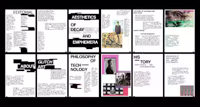 Magazine design-glitch art