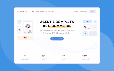 Website design and rebranding for an eCommerce agency