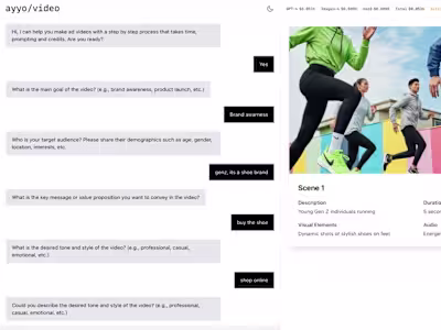 Ayyo Video - Develop Script, Scenes and Visuals 