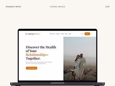 IntimacyMetrics – Helping Couples Check In, Without Checking Out