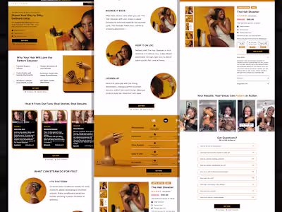 Landing Page Design for Pattern Beauty