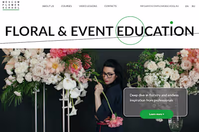 Design and developing for Moscow flower school