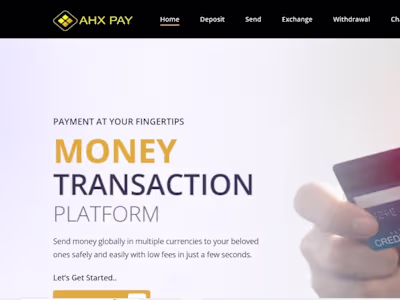 AHX PAY (A Trading Website)