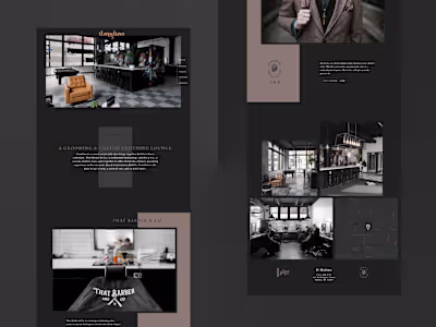 Barbershop / custom tailor website
