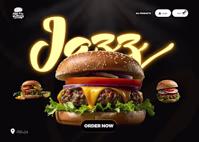 Jazzy Juicy Burger - Landing Page Design :: Behance