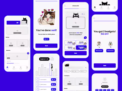 Wireframe | English Learning | Mobile App