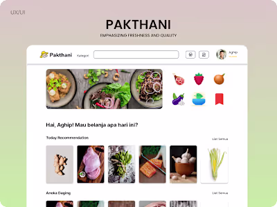 UI Design for Website E-commerce Pakthani