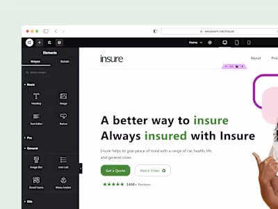 Insurance Landing Page – WordPress + Figma Build
