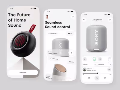 Smart Speaker Mobile App UI