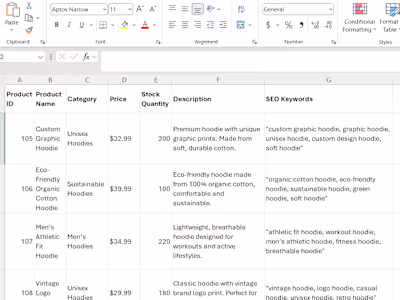 E-commerce Product Listings and Shopify Integration 
