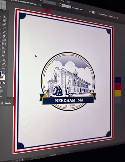Needham blanket design illustration: BTS and final product