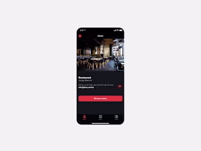 Restaurant menu and manager app