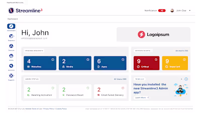 Streamline3 Web App Redesign