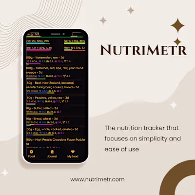 NutriMetr - simple nutrition tracker app