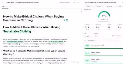 SEO blog content on sustainable fashion