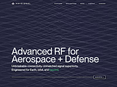 Webflow Website for Advanced RF (Aerospace & Defense)