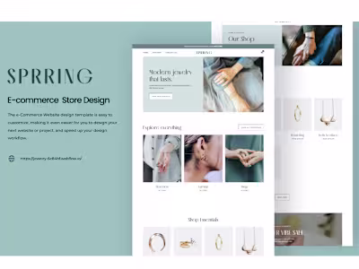 Sprring Jewelry E-Commerce Website Design