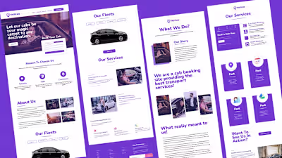 Taxi Booking Company Website Design