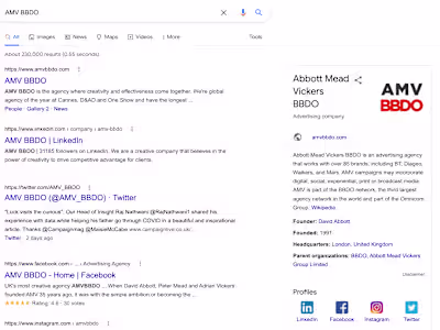 Google Knowledge Panel for Company