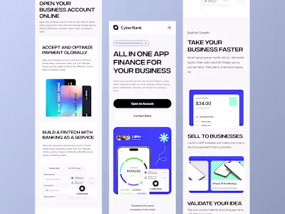 Banking, Payment & Cryptocurrency Web UI Design