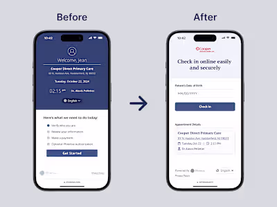 Patient Registration Landing Page
