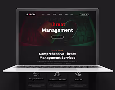 Cyber Security Company Website Design