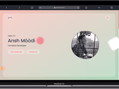 Ansh Modi, Forntend Developer