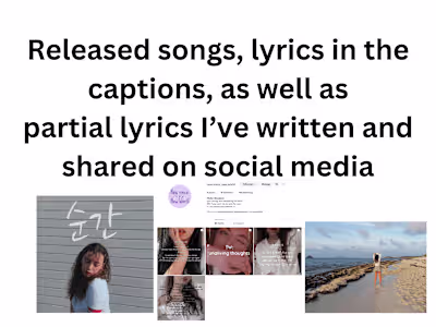 Songs and lyrics I've written