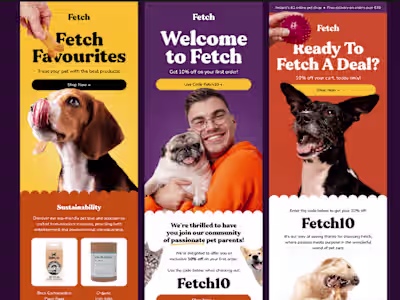  Email Design for Fetch brand
