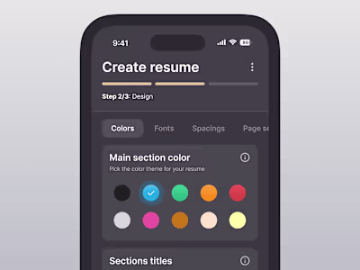Resume builder app