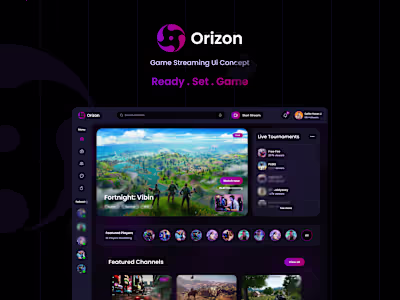 Orizon - Game Streaming UI/UX